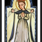 Wall Frame Black, Matted - Our Lady, Queen of the Angels by A. Olivas
