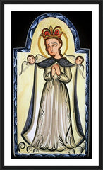 Wall Frame Black - Our Lady, Queen of the Angels by A. Olivas