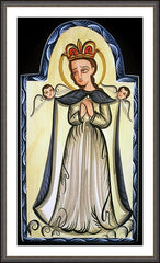 Wall Frame Espresso - Our Lady, Queen of the Angels by A. Olivas