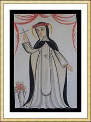 Wall Frame Gold - St. Rose of Lima by A. Olivas