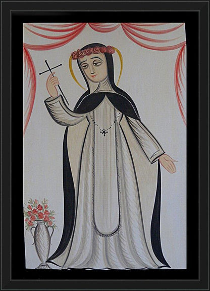 Wall Frame Black - St. Rose of Lima by A. Olivas