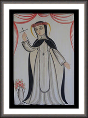 Wall Frame Espresso - St. Rose of Lima by A. Olivas