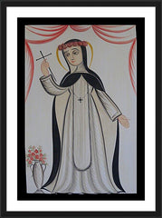 Wall Frame Black - St. Rose of Lima by A. Olivas