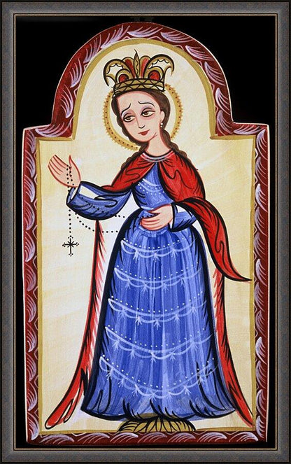 Wall Frame Espresso - Our Lady of the Rosary by A. Olivas