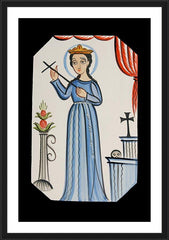 Wall Frame Black - St. Rosalia by A. Olivas