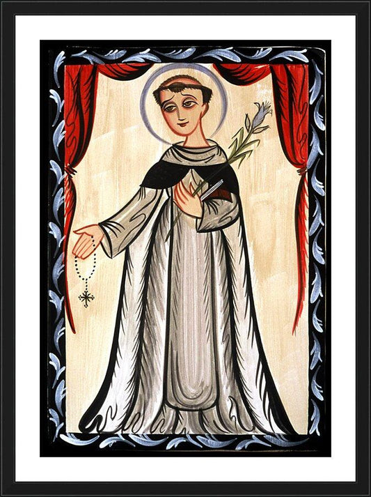 Wall Frame Black, Matted - St. Dominic by A. Olivas