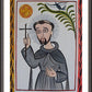 Wall Frame Espresso, Matted - St. Francis of Assisi by A. Olivas