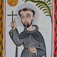 Wall Frame Black, Matted - St. Francis of Assisi by A. Olivas