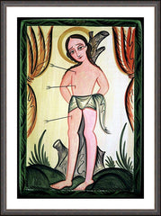 Wall Frame Espresso - St. Sebastian by A. Olivas