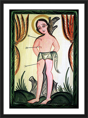 Wall Frame Black - St. Sebastian by A. Olivas