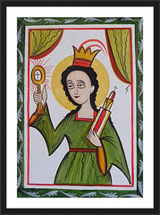 Wall Frame Black - St. Barbara by A. Olivas