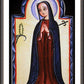 Wall Frame Espresso, Matted - Mater Dolorosa - Mother of Sorrows by Br. Arturo Olivas, OFS - Trinity Stores