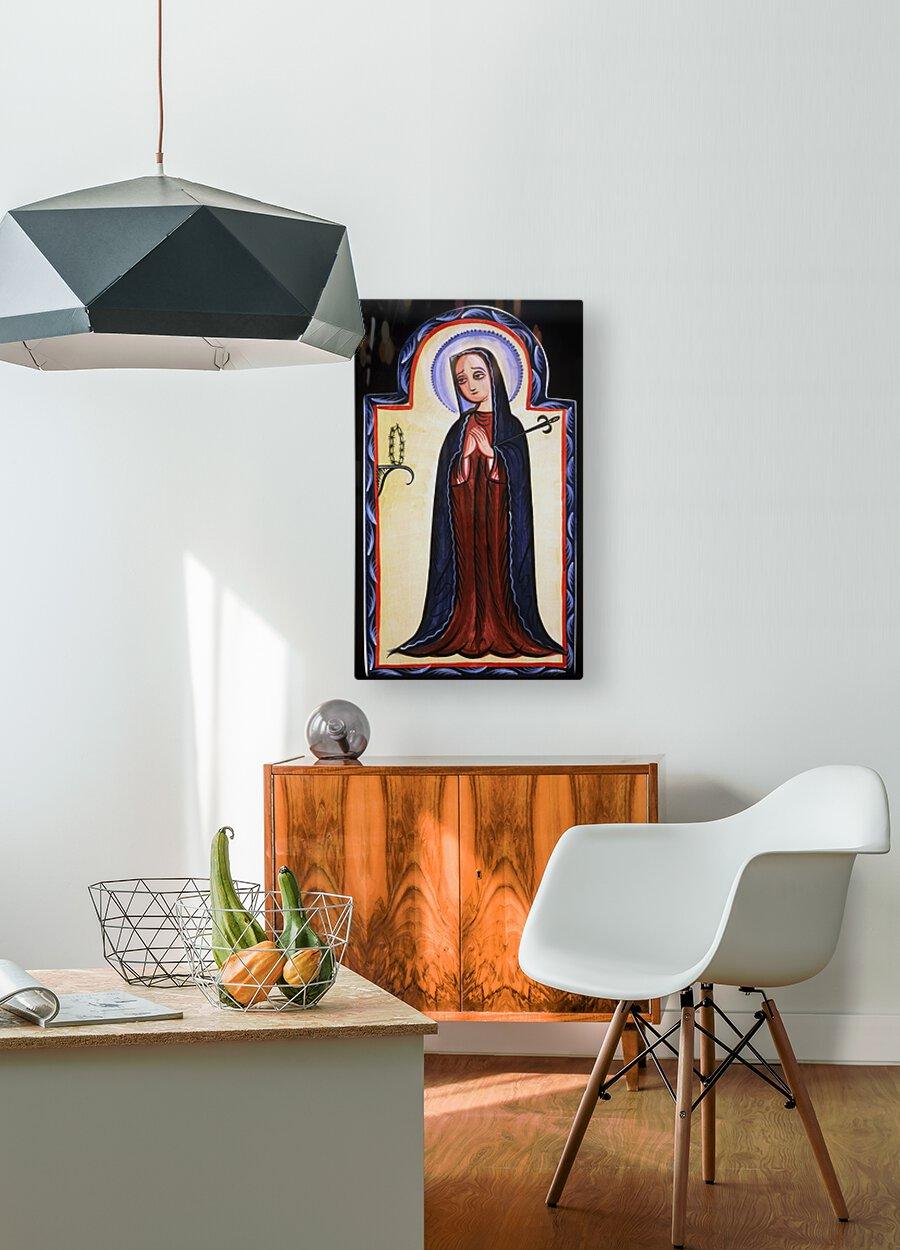 Metal Print - Mater Dolorosa - Mother of Sorrows by Br. Arturo Olivas, OFS - Trinity Stores