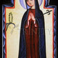 Wall Frame Espresso, Matted - Mater Dolorosa - Mother of Sorrows by Br. Arturo Olivas, OFS - Trinity Stores