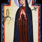 Wall Frame Black, Matted - Mater Dolorosa - Mother of Sorrows by Br. Arturo Olivas, OFS - Trinity Stores