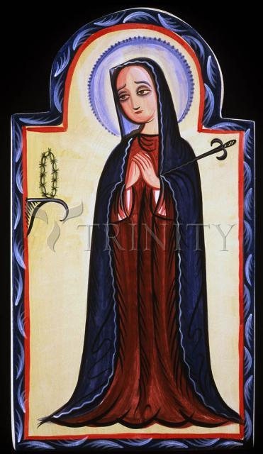 Metal Print - Mater Dolorosa - Mother of Sorrows by Br. Arturo Olivas, OFS - Trinity Stores