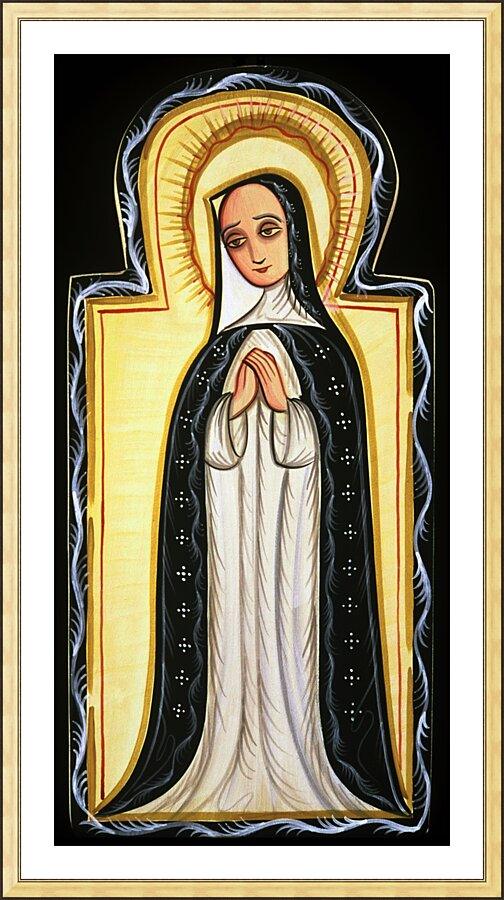 Wall Frame Gold, Matted - Our Lady of Solitude by A. Olivas
