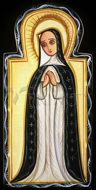 Wall Frame Black, Matted - Our Lady of Solitude by Br. Arturo Olivas, OFS - Trinity Stores
