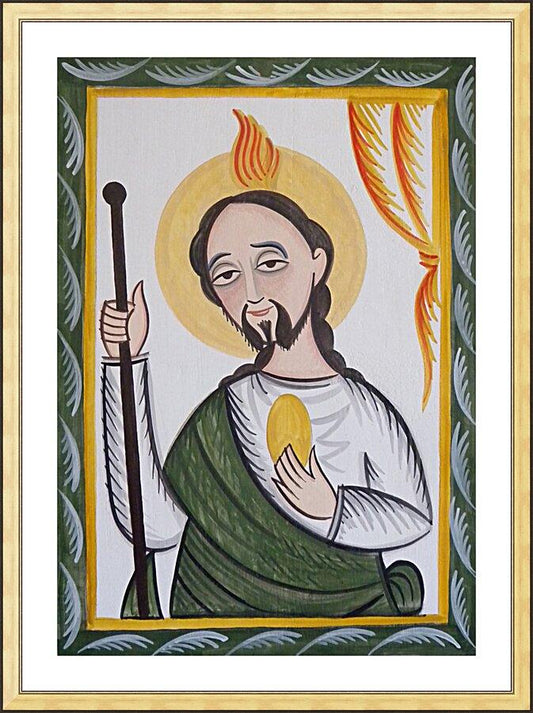 Wall Frame Gold, Matted - St. Jude by A. Olivas