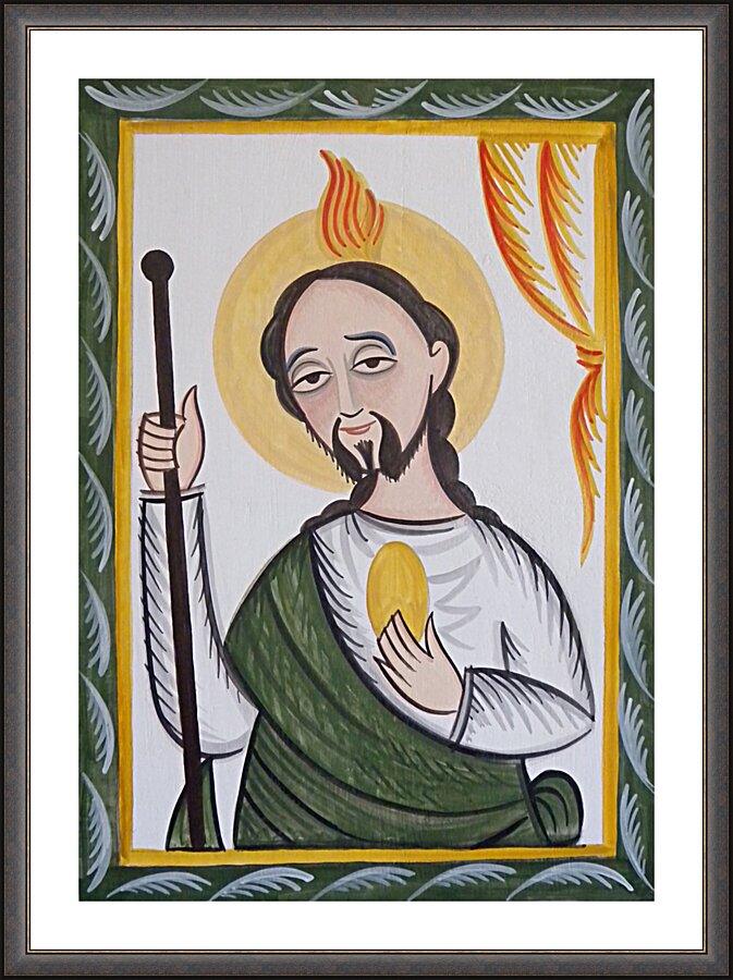 Wall Frame Espresso, Matted - St. Jude by Br. Arturo Olivas, OFS - Trinity Stores
