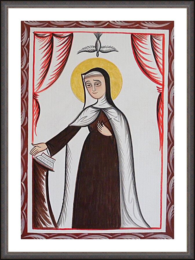 Wall Frame Espresso, Matted - St. Teresa of Avila by A. Olivas