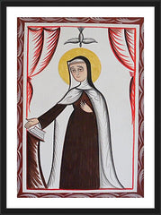 Wall Frame Black - St. Teresa of Avila by A. Olivas