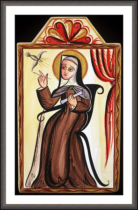 Wall Frame Espresso, Matted - St. Teresa of Avila by A. Olivas