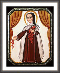 Wall Frame Espresso - St. Thérèse of Lisieux by A. Olivas