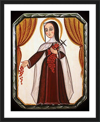 Wall Frame Black - St. Thérèse of Lisieux by A. Olivas