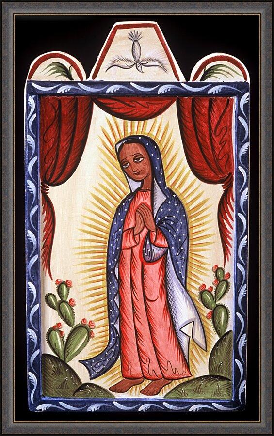 Wall Frame Espresso - Our Lady of Guadalupe of Tepeyac by A. Olivas