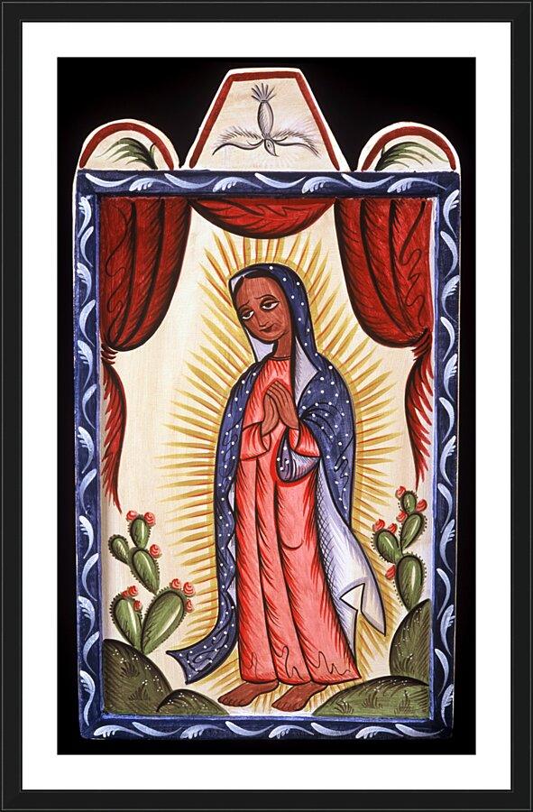 Wall Frame Black, Matted - Our Lady of Guadalupe by Br. Arturo Olivas, OFS - Trinity Stores