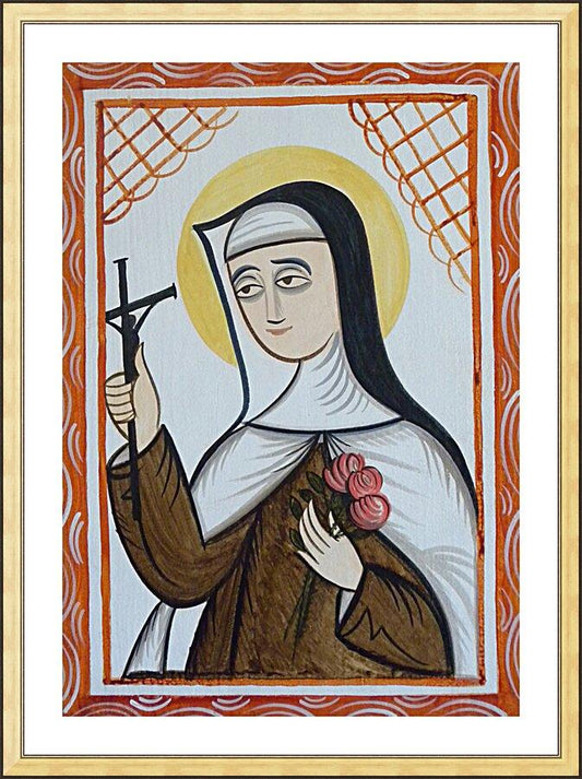 Wall Frame Gold, Matted - St. Thérèse of Lisieux by A. Olivas