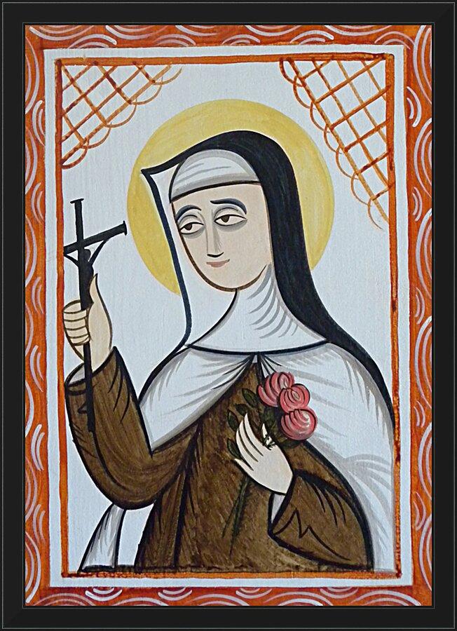 Wall Frame Black - St. Thérèse  of Lisieux by Br. Arturo Olivas, OFS - Trinity Stores