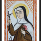 Wall Frame Black, Matted - St. Thérèse  of Lisieux by Br. Arturo Olivas, OFS - Trinity Stores