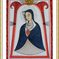 Wall Frame Gold, Matted - Our Lady of the Cave by Br. Arturo Olivas, OFS - Trinity Stores