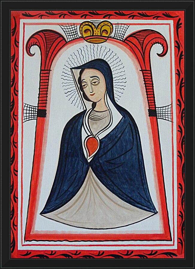 Wall Frame Black - Our Lady of the Cave by A. Olivas
