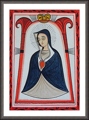 Wall Frame Espresso - Our Lady of the Cave by A. Olivas