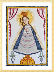 Wall Frame Gold - Virgin of the Macana by A. Olivas
