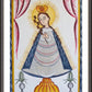 Wall Frame Espresso, Matted - Virgin of the Macana by A. Olivas