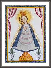Wall Frame Espresso - Virgin of the Macana by A. Olivas