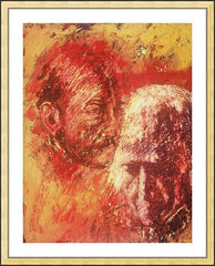 Wall Frame Gold - Heart of Ignatius on Mind of Arrupe by B. Gilroy