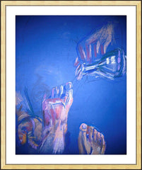 Wall Frame Gold - As Jesus Commanded by B. Gilroy