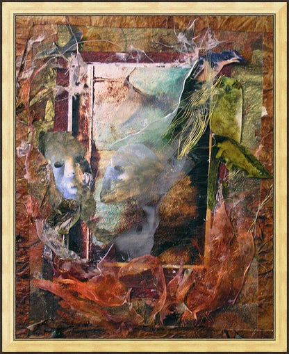 Wall Frame Gold - Faces Amidst Tattered Shroud by Fr. Bob Gilroy, SJ - Trinity Stores
