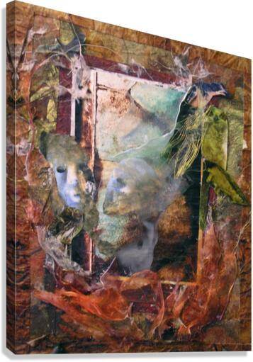 Canvas Print - Faces Amidst Tattered Shroud by B. Gilroy