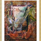 Wall Frame Gold, Matted - Faces Amidst Tattered Shroud by Fr. Bob Gilroy, SJ - Trinity Stores