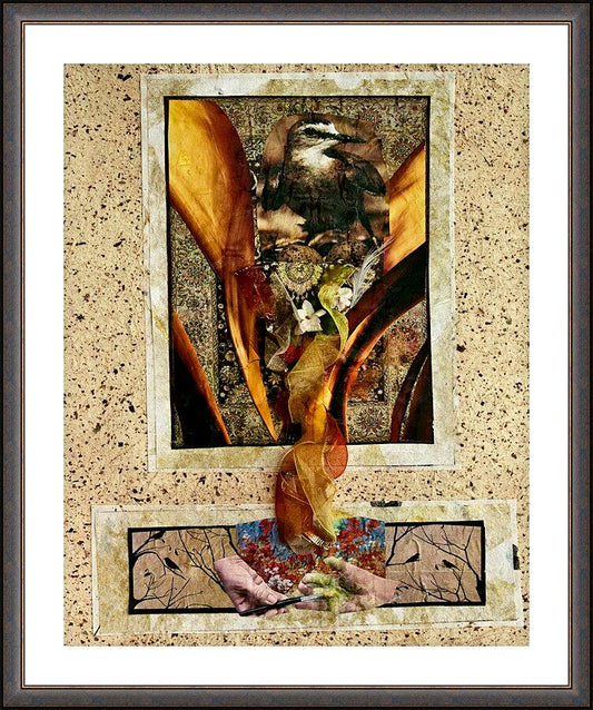 Wall Frame Espresso, Matted - Birds of Paradise by B. Gilroy