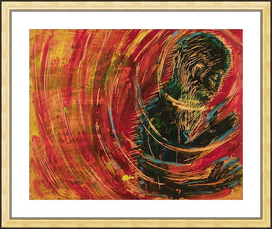 Wall Frame Gold, Matted - Call To Prayer by B. Gilroy
