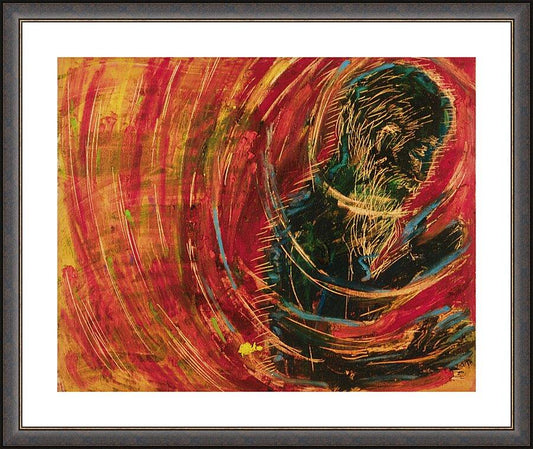 Wall Frame Espresso, Matted - Call To Prayer by B. Gilroy