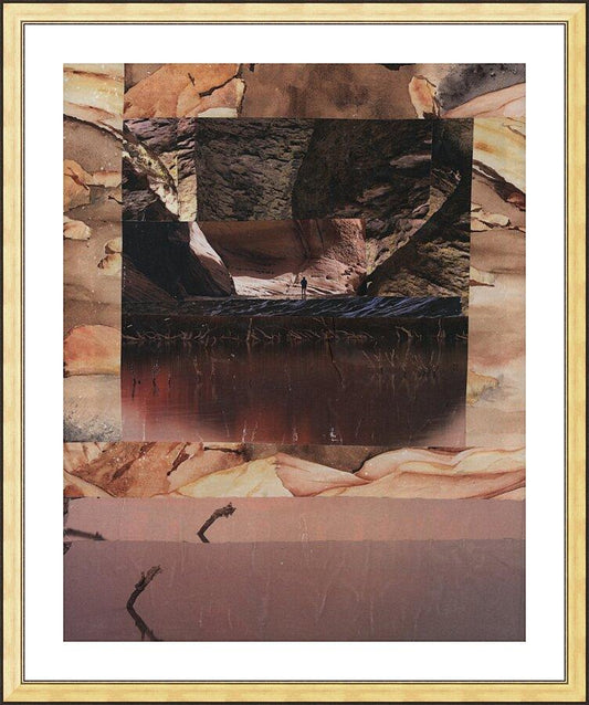 Wall Frame Gold, Matted - Desert Light by B. Gilroy