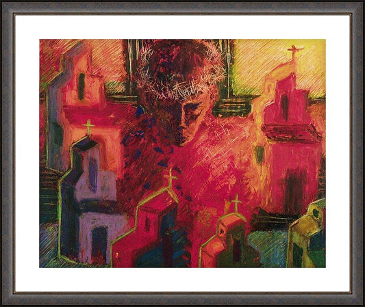 Wall Frame Espresso, Matted - Divine Love by B. Gilroy